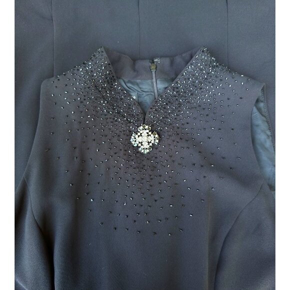 Donna Morgan Petites Beaded Cocktail/Evening Dress Black Size 12 - Picture 8 of 11